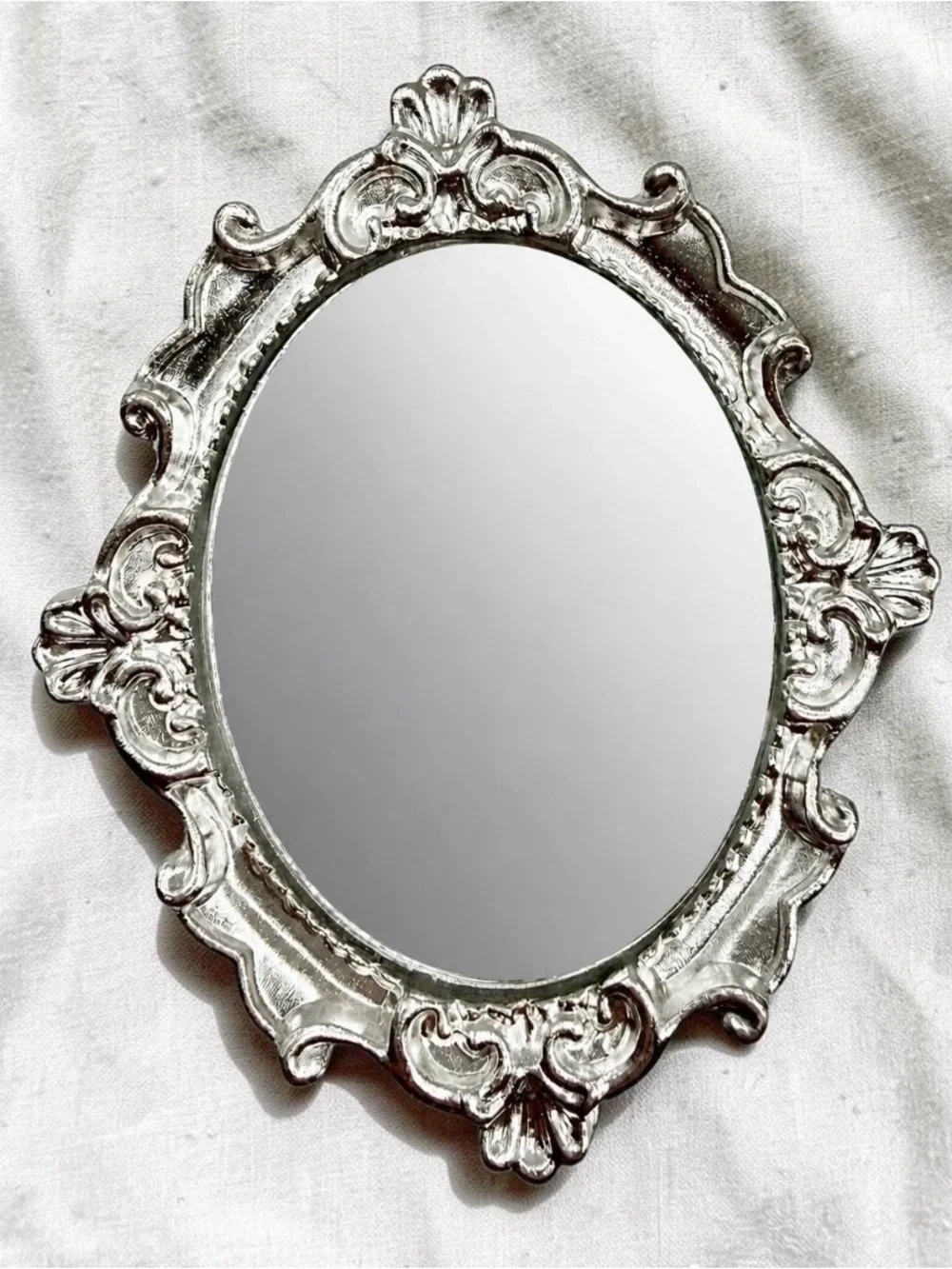 Silver Ornate Mirror Phone Grip PopSocket Vanity Coquette Baroque Aesthetic
